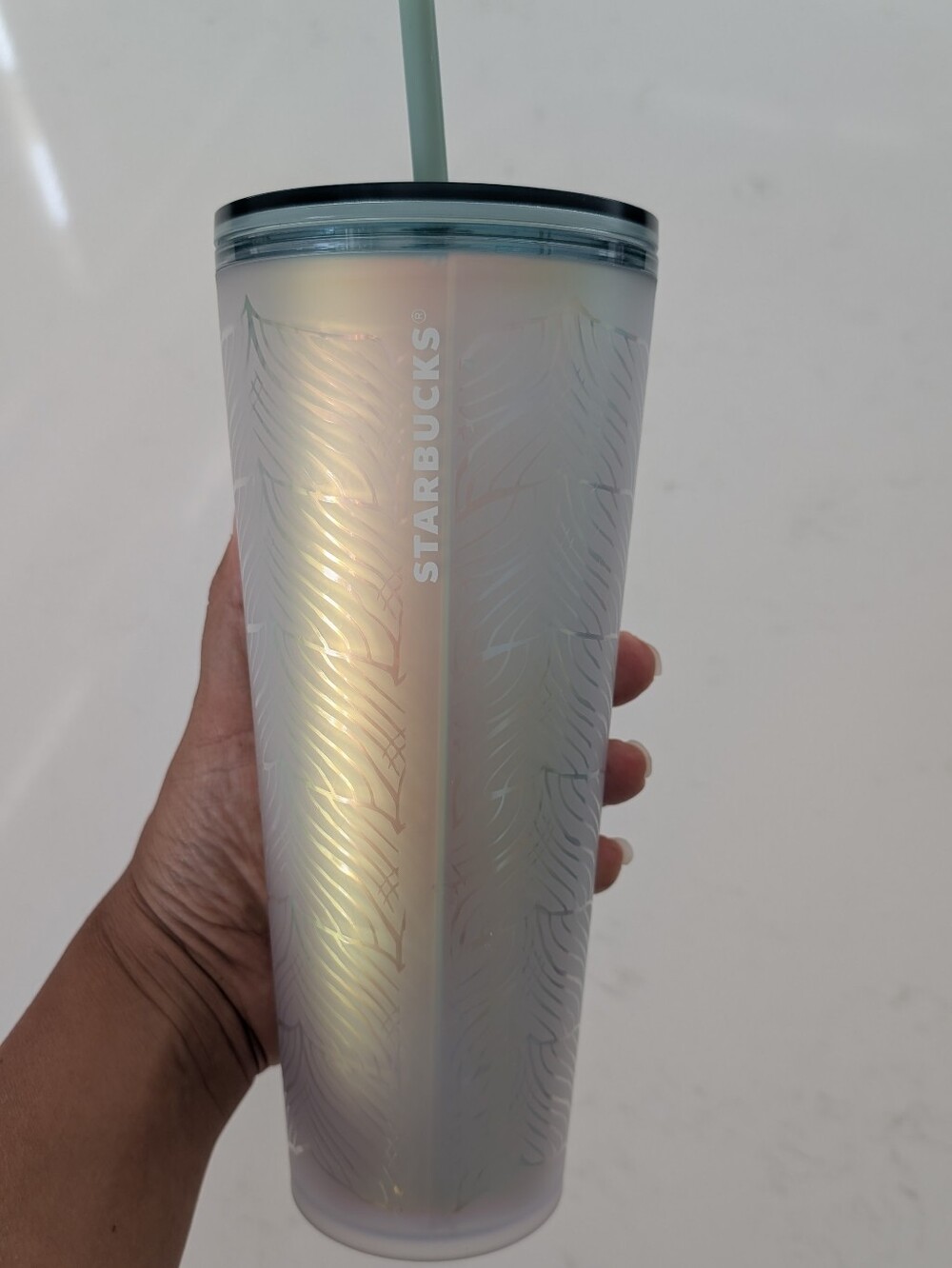 Starbucks Limited 50th Anniversary Frosted Siren Tail Venti Cold Cup - 24 Ounce